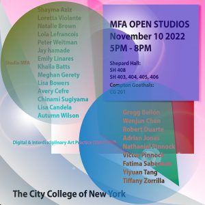 abstract image promoting MFA Open Studios